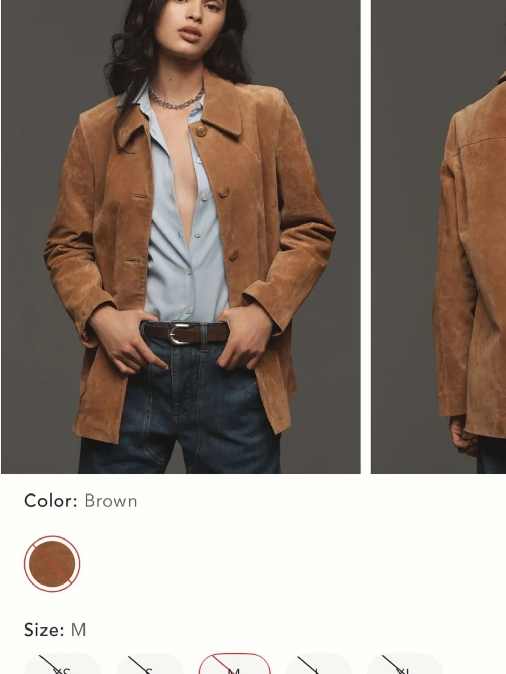 Anthropologie Rumored Suede Jacket - Picture 1 of 7